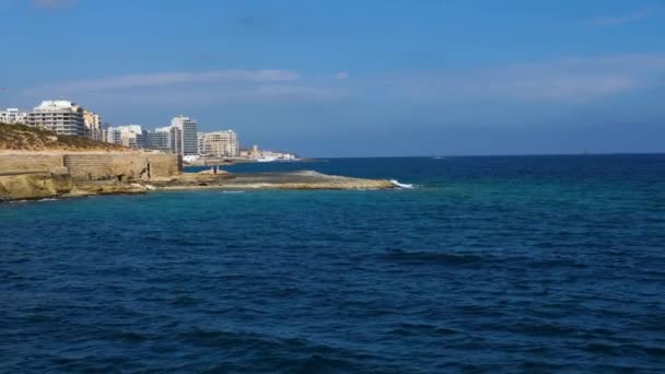 View Dragut Point Sliema Malta — ストック動画