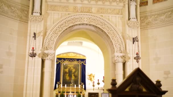 Statue Blessed Virgin Pinu Malta — Vídeos de Stock