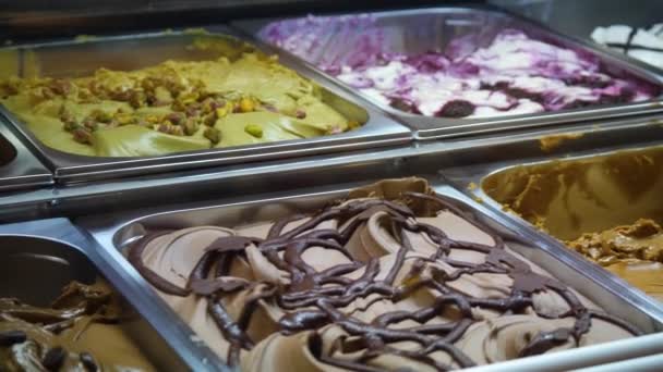 Different Flavors Ice Cream Malta — Vídeo de stock