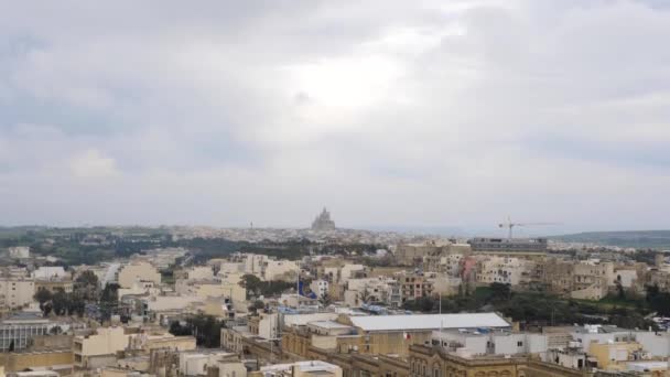 Long Shot View Our Lady Mount Carmel Valletta Malta — Vídeo de stock