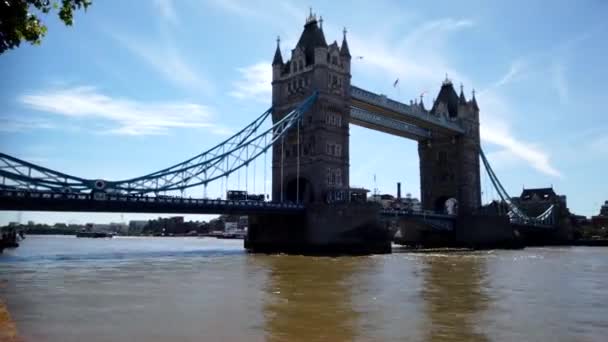 Timelapse Tower Bridge Located River Thames London England — Vídeos de Stock