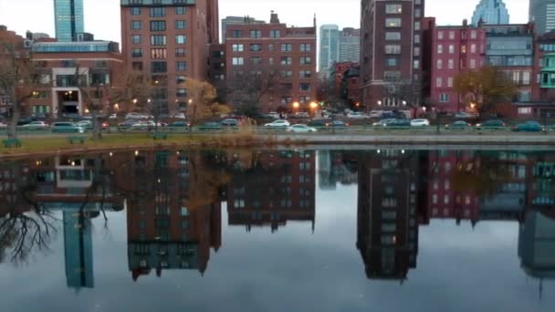 Beautiful Scenes Boston Sun Set Autumn — Αρχείο Βίντεο