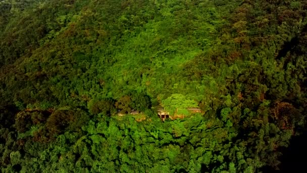 Aerial View Mountain Road Side Hong Kong Tallest Peak Tai — Stockvideo