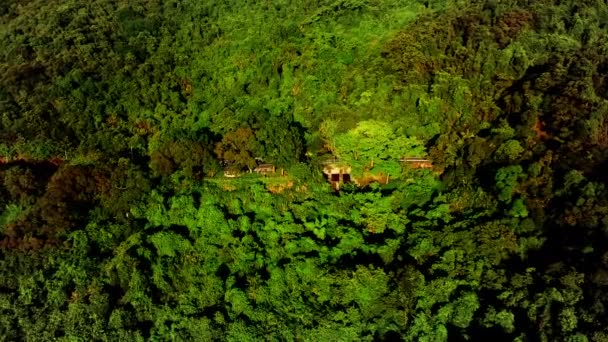 Aerial View Mountain Road Side Hong Kong Tallest Peak Tai — Stockvideo