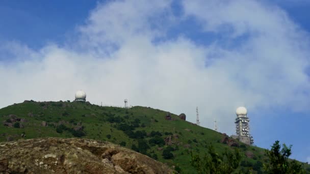 Clouds Floating Hong Kong Highest Peak Tai Shan Weather Radar — Wideo stockowe