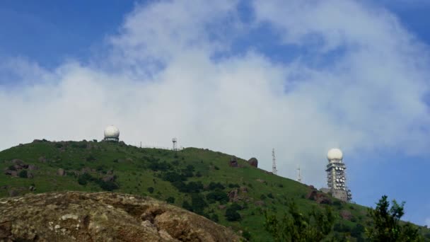 Clouds Floating Hong Kong Highest Peak Tai Shan Weather Radar — Stock video