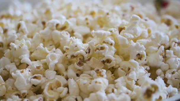 Kid Hands Grabbing Popcorn Large Bowl — Stok video