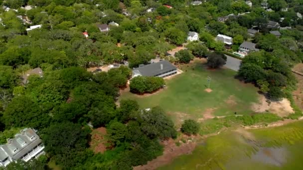 Aerial Drone Footage Beachfront Property — Stockvideo