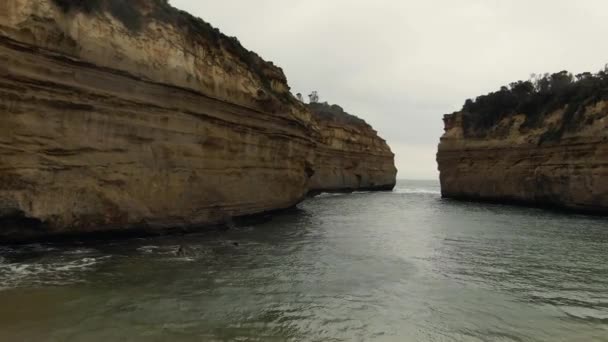 Stunning Aerial Footage Apostles Australian Coast Great Ocean Road Holiday — Stock video