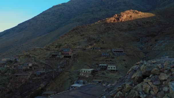 Morning View Village Tacheddirt High Atlas Mountains Morocco — Αρχείο Βίντεο