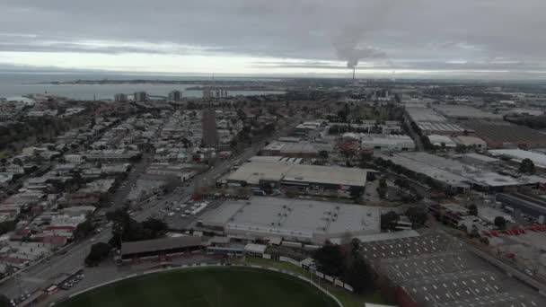 Aerial footage of Port Melbourne Football Club at Melbourne, Australia