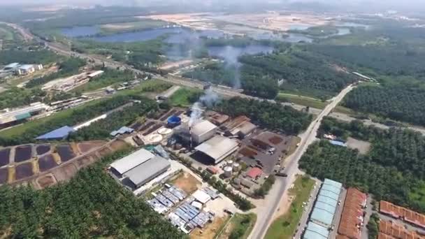 Aerial Malaysia Palm Oil Factory Kilang Kelapa Sawit — Video Stock