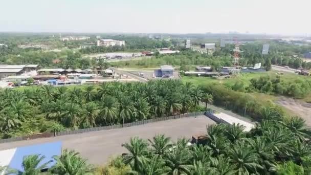 Aerial Malaysia Palm Oil Factory Kilang Kelapa Sawit — Vídeos de Stock