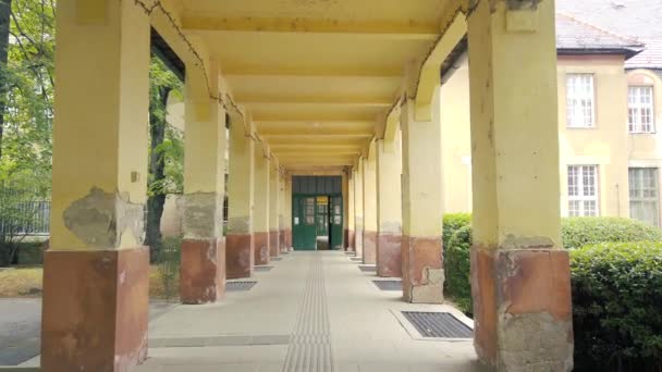 Corridor Old Hospital — стоковое видео