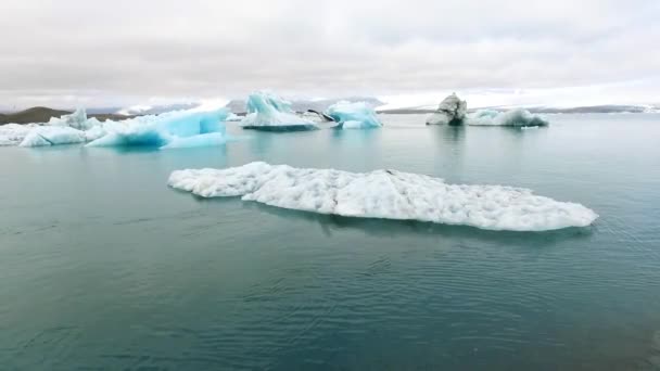 Glacier Lagoon Iceland North Vik — Stock video
