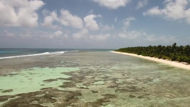 Drone Footage Surf Reef Cocos Island — Stock videók