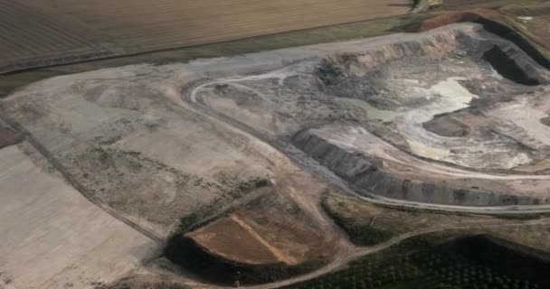 Aerial Footage Coal Industry Ore Quarry Mines Leeds Yorkshire High — Video