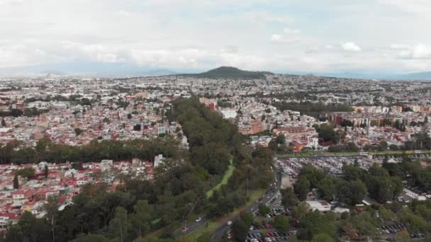 Drone View Cerro Estrella Canal Nacional Southern Mexico City Cdmx — 비디오