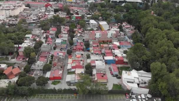 Luftaufnahme Von Manantial Viertel Pea Pobre Süden Von Mexiko Stadt — Stockvideo