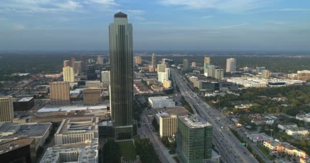 Drone View Affluent Galleria Mall Area Houston Texas — Stok video