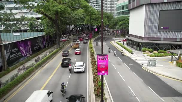 Time Lapse Busy Two Lane Main Road Traffic Rush Hour — Video