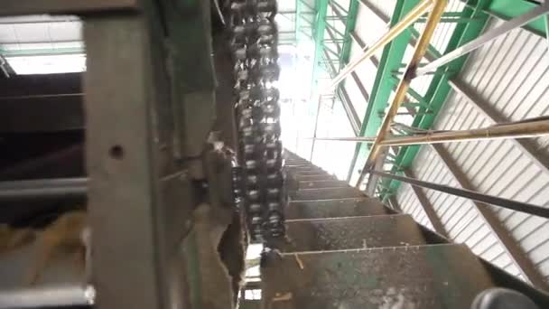 Produksi Mesin Pengolahan Dan Produksi Kelapa Sawit Sebuah Pabrik Besar — Stok Video