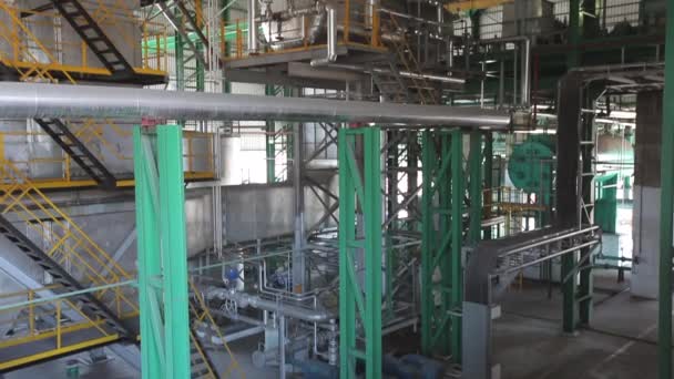 Production Machine Working Producing Palm Oil Huge Machine Malaysia Kilang — 图库视频影像