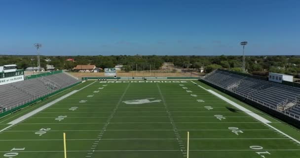 Rural Texas Town High School Football Field — Stockvideo