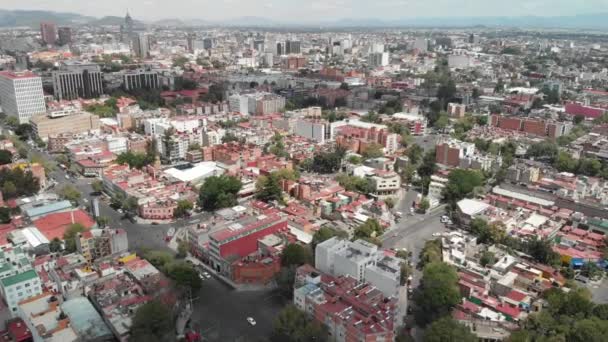 Aerial View Colonia Doctores Neighborhood General Hospital Mexico City Drone — Stock video