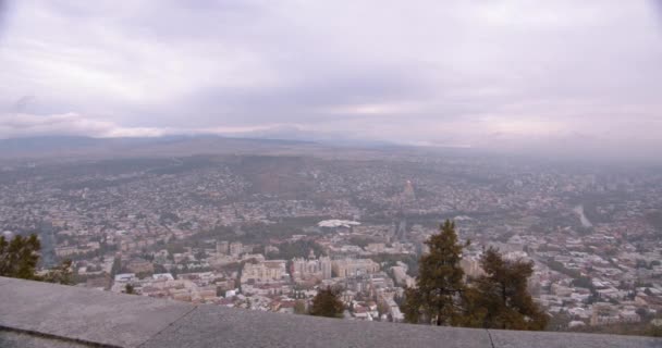 Tbilisi Georgia Sky View City — Stock Video