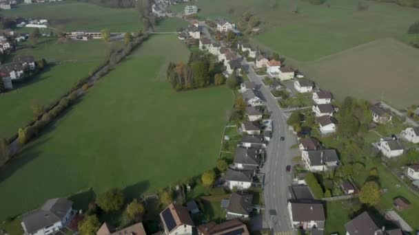 Drone Car Driving Village Road Countryside Dji Mavic — Video