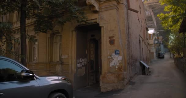 Tbilisi Georgia Dzveli Area Old Houses Were Built Century Blue — Vídeo de Stock