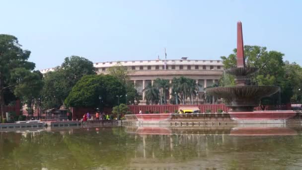 Parliament House India Timelapse Delhi Central Secretariat — Vídeo de Stock