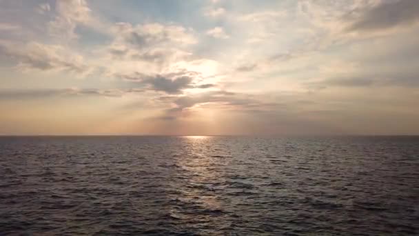 Beautiful Sunset Sea Light Waves — Stok video