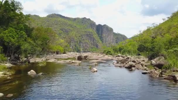 Relaxing River Chapada Dos Veadeiros Brazil — Stockvideo