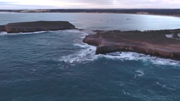 Coast Line South Australia Winter — ストック動画