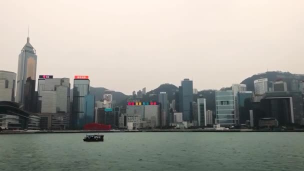 Ferry Ride Victoria Harbour Star Ferry Company Passenger Ferry Service — Stock video