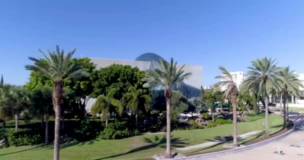 Aerial Video Dali Museum Petersburg Florida Skyline — Wideo stockowe
