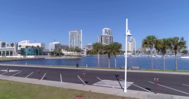 Aerial Video Luxury Waterfront Condominiums Florida — Wideo stockowe