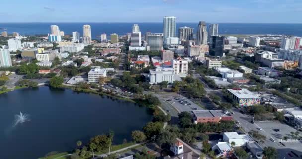 Aerial Video Downtown Petersburg Flying East 2Nd Ave 8Th Street — Video