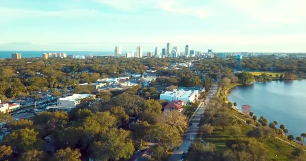 Aerial Video Downtown Petersburg 4Th Street 22Nd Avenue North — Vídeo de stock