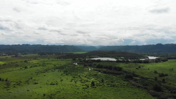 Aerial Puerto Rican Landscape Cloudy Day — Vídeo de stock