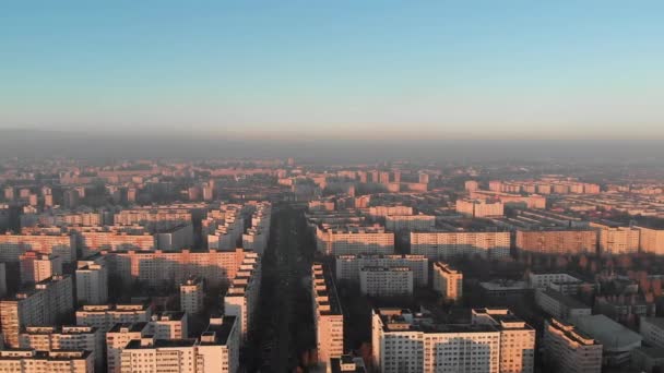 Residential Zone Aerial View Blocks Flats Bucharest Romania — 비디오