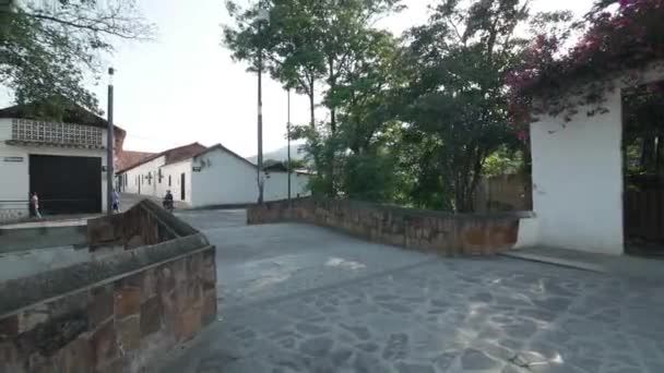 Orbit Shot Classical Bridge Giron Santander 60Fps — Stok video