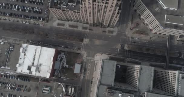 Aerial View Historic Fisher Building Surrounding Landscape Detroit Video Filmed — Stock Video