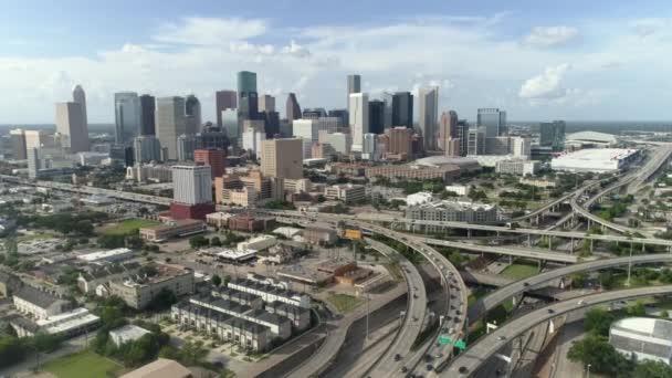 Video High Angle Aerial View Downtown Houston Surrounding Area Video — Stock video