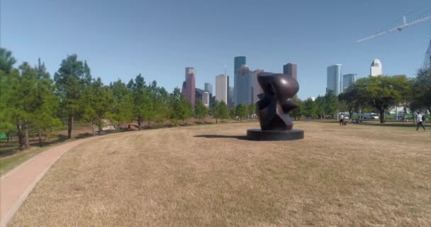 Video Establishing Shot Downtown Houston Elanor Tinsley Park Elanor Tinsley — Stok video