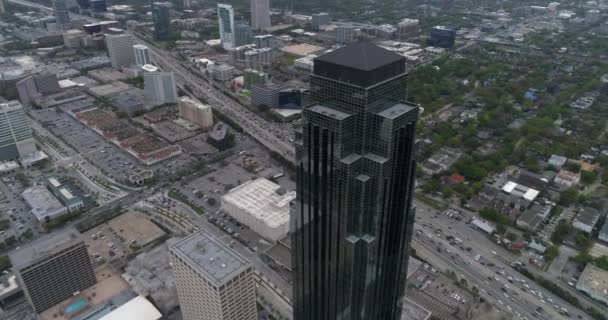 Video Aerial View Williams Tower Galleria Mall Area Houston Texas — Video Stock