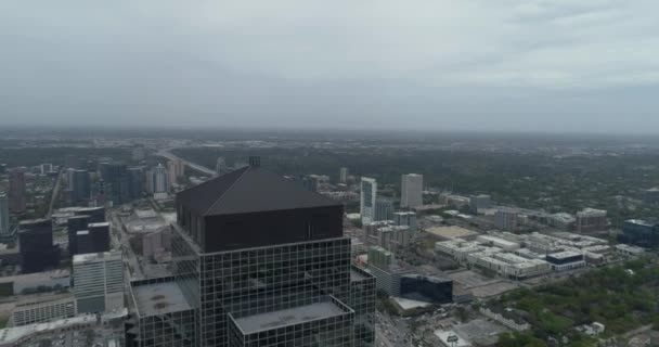 Video Aerial View Williams Tower Galleria Mall Area Houston Texas — Stock video