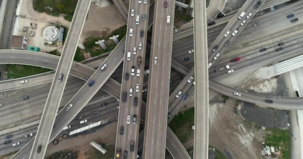 Vidoe Time Lapse Rush Hour Traffic Freeway Houston Texas Video — Video Stock